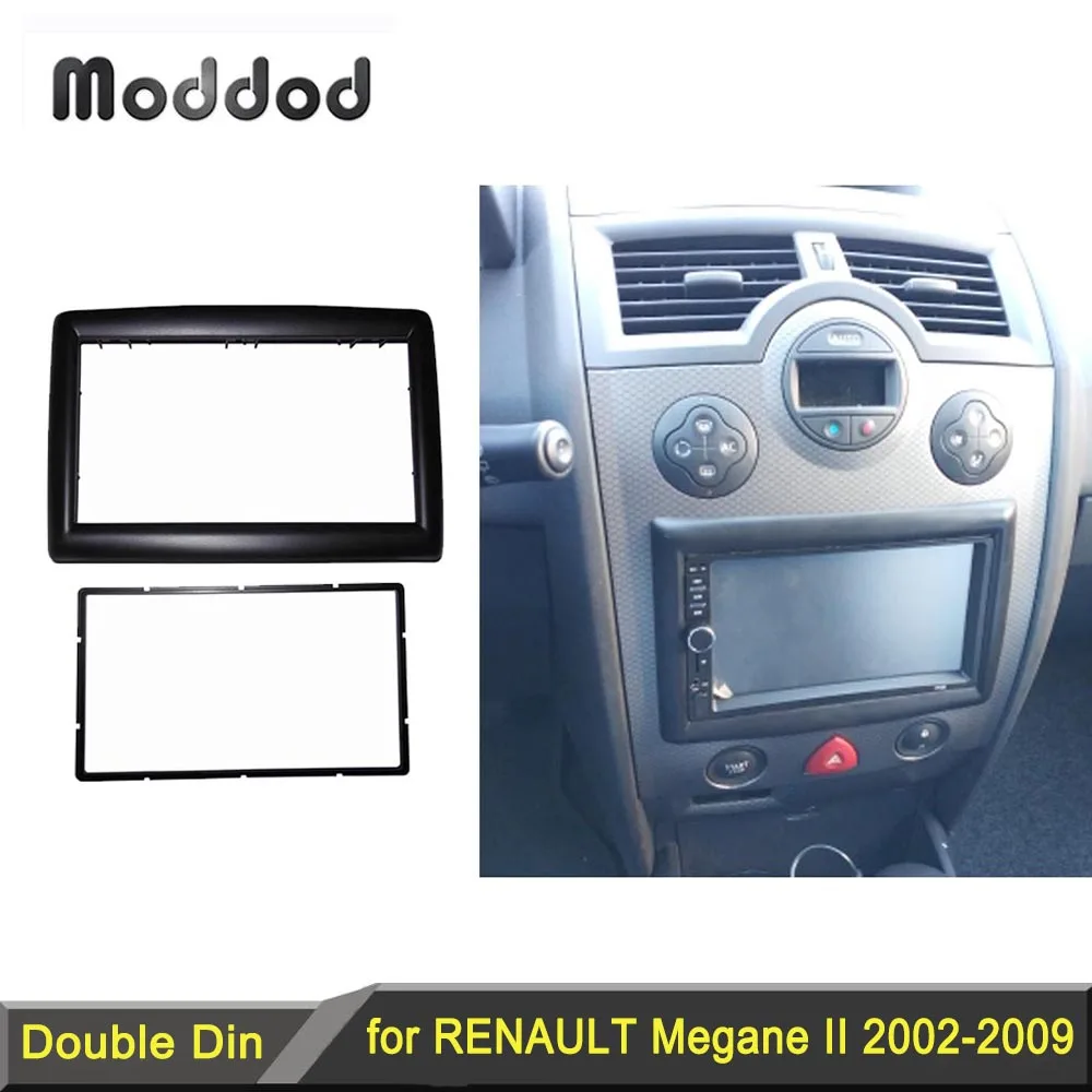 Doppel 2 Din Radio Fascia für Renault Megane 2 II 2002-2009 Stereo-Panel  Dash Kit Umrüstung Installation Trim gesicht Rahmen Lünette _ - AliExpress  Mobile