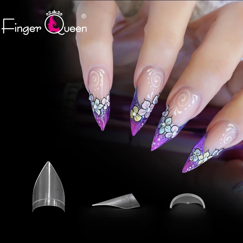 

500pcs French False Acrylic Nail Tips Ballerina Coffin Nails Tips Tips Coffin Fake Nails UV Gel Manicure Nails Art FQ-29