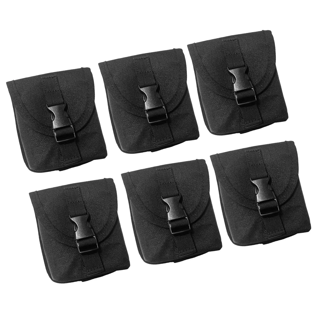 6pcs Durable Diving Weight Pocket Strong Replacement Dive Belt Pouch Pack