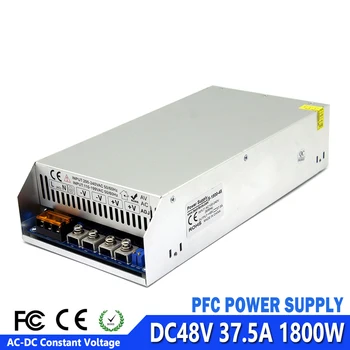 

DC Power Supply 48V 37.5A 1800w Driver Transformer AC110V 220V To Dc48V SMPS Power Adapter for Lighting Motor CNC CCTV Stepper