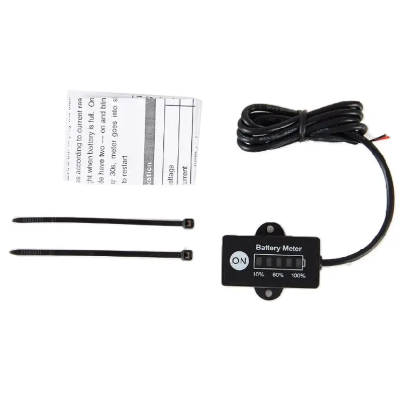 

Drop Ship 12/24V Battery Meter Indicator 5 Segments LED for Motorcycle Golf Carts Car