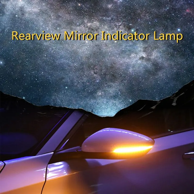 

FOR AUTO 1 Pair Car Rearview Mirror Indicator Lamp Streamer Strip Flowing Turn Signal Lamp Amber LED Car Light Source 28/32 SMD