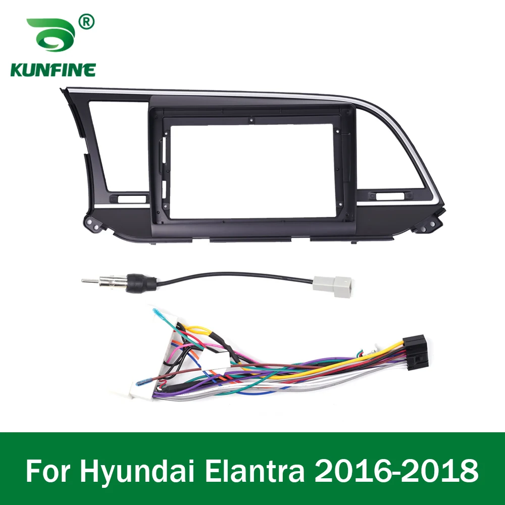

Автомобильный GPS-навигатор, стерео для Hyundai Elantra 2016 2017 2018, облицовочная панель, рамка, подходит для 2Din, 9 дюймов, экран головного устройства