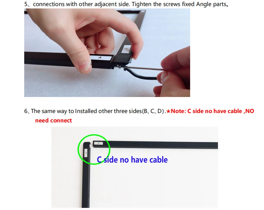 fttyjtec cadre tactile capteur tactile ir pour écran points pour moniteur de télévision