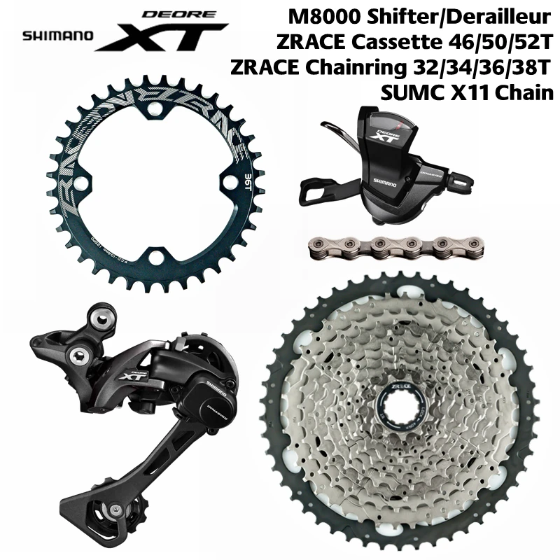 NEW Shimano Deore XT M8000 Groupset 11 Speed 11-46T Rear Shifter RD-GS 4pcs OEM