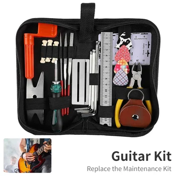 

Guitar Tool Kit Repairing Maintenance Tools String Organizer & Fret Replace File Bass Tool Set Cleaning Tool Accessories Kit