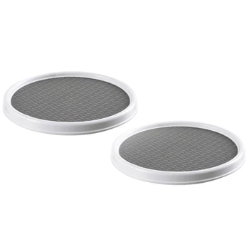 

Non-Skid Pantry Cabinet Lazy Turntable, 9-Inch, Gray, 2-Pack the Platforms for Durability-Easy to Clean.