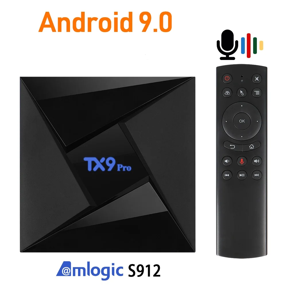 TX9 pro Android 9,0 tv BOX 4K Ultra XDR amlogic S912 Youtube Netflix wifi IP tv Box
