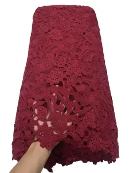 

2020 High Quality African Cord Lace Fabric Chemical White Lace Water Soluble Guipure Lace Fabric For Wedding Sew