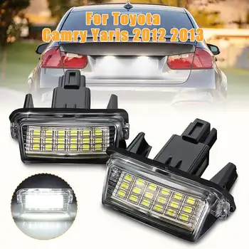 

2X Error Free 18 LED Car Number License Plate Light for Toyota Yaris Vitz Camry Hybrid Corolla Avensis SAI Noah Prius C Verso S