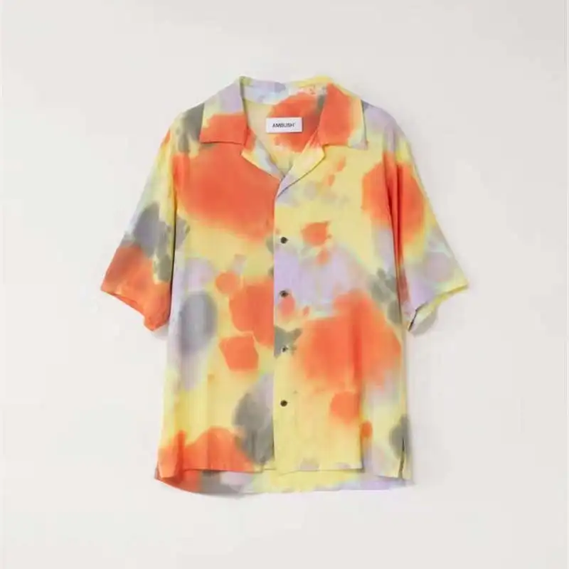 

AMBUSH Shirts Men Women 1:1 Hip-Hop High Quality Tie dyeing Embroidery Soft AMBUSH Shirts