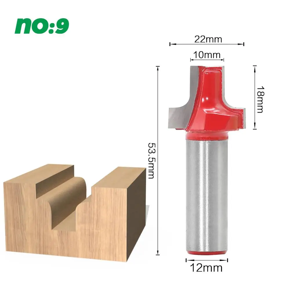 1" хвостовик Bullnose бусина колонна лицо литья фрезы для деревообработки инструменты - Длина режущей кромки: NO9