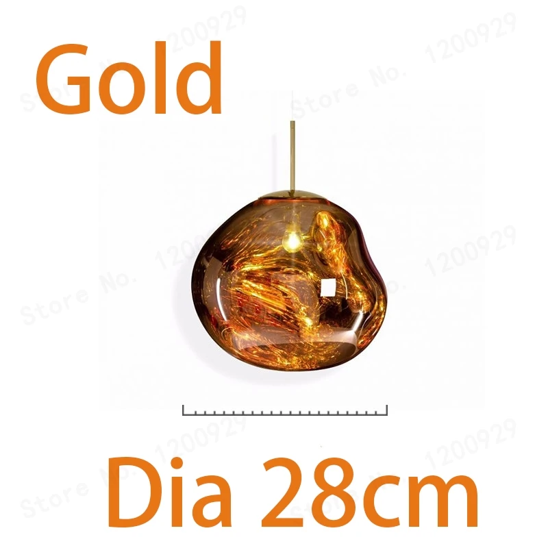 Dia 28cm Gold Скандинавская Лава стеклянная подвесная люстра в форме шара лампа прозрачная Современная фантазия Волшебная Люстра для ресторана бар кафе - Цвет корпуса: Dia 28cm Gold