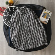 Мужская Повседневная рубашка на пуговицах с длинным рукавом, в клетку, в полоску, для бизнеса, для формальной работы, топы, осень, новинка, высокое качество