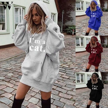 

Womail Sweatshirts Hoodies Women Hooded Plus Velvet Thicker Long Sleeve Oversize Letter Korean Trendy Pullover Coat outwear 816