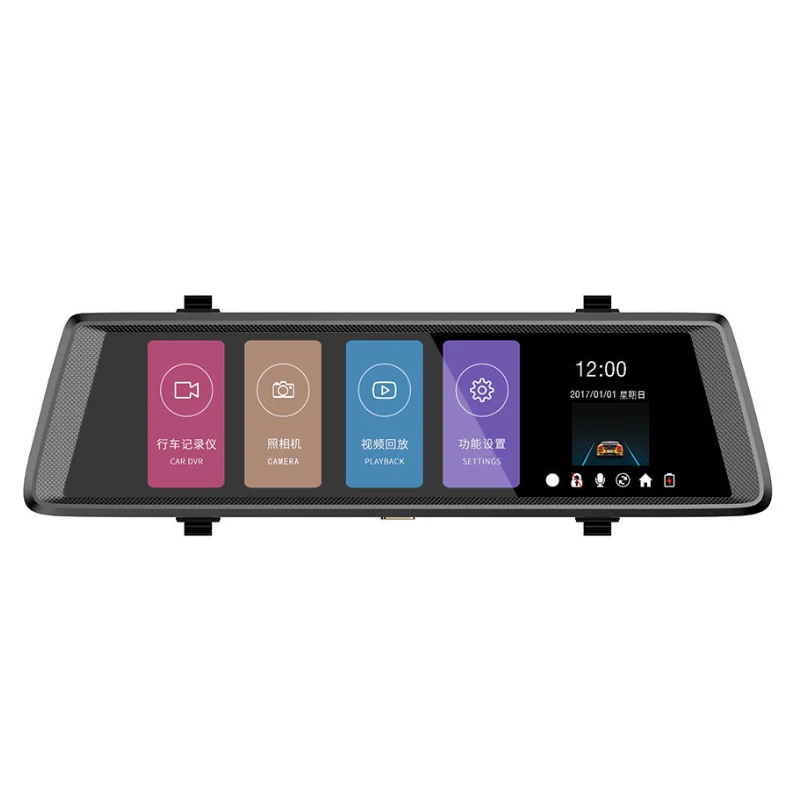 10in 1080P Dash Cam поток медиа автомобильная видеокамера DVR вождения рекордер зеркало заднего вида FKU66