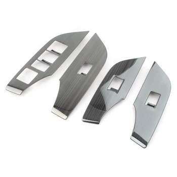 

Car Window Switch Panel Cover Trim Decoration For Toyota RAV4 2019 2020 RAV 4 Stainless Steel Car Decoration Accessories RHD