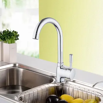 

Copper Single Hole Kitchen Instant Heating Faucet Rotatable Hot & Cold Dual-use Fast Heating Tap Water Valve