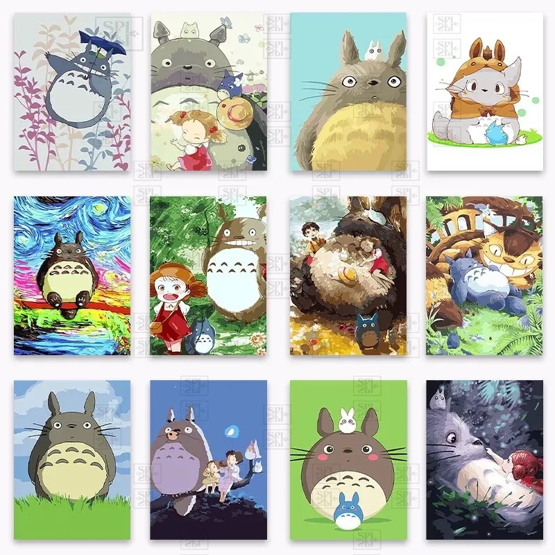 Full Drill Diy 5D Diamond Painting Cartoon Anime Embroidery My Neighbor Totoro Mosaic Cross Stitch Art Picture Home Decor Gift