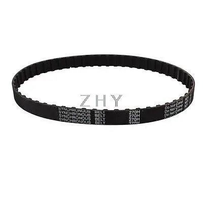 

270H 075 54 Teeth 19.1mm Wide Rubber Cogged Industrial Timing Belt Black