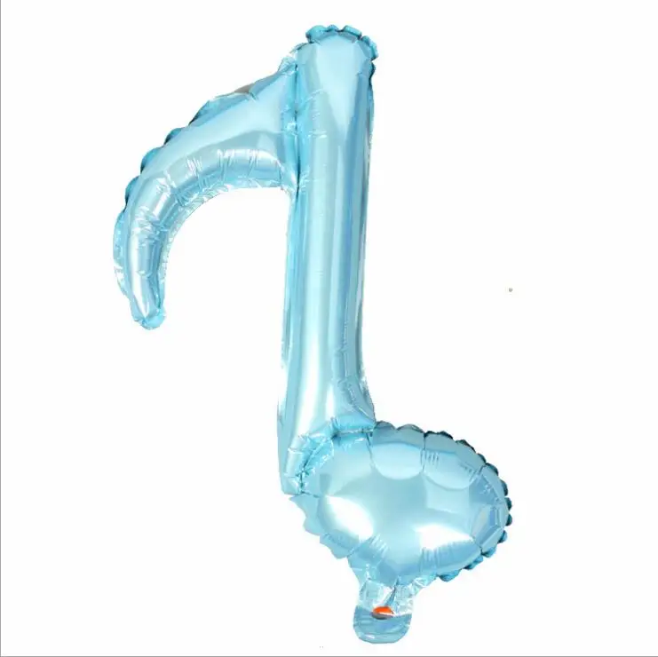 light blue 5 шт./лот, музыкальные ноты, фольгированные майларовые шары, товары для дня рождения, надувные свадебные украшения, гелиевые шары - Цвет: light blue