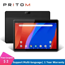 Планшет PRITOM M10 Android 10,1 дюймов 2 Гб 32 Гб ПЗУ планшет Android 9,0 четырехъядерный WiFi HD ips экран 2.0MP + 8.0MP камера планшеты ПК