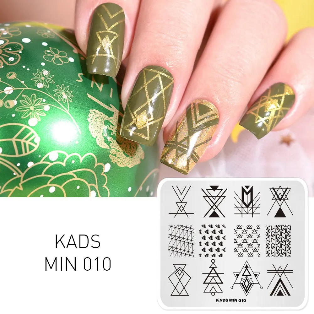 KADS Новое поступление мин Серия Нержавеющая сталь дизайн ногтей штемпель для тиснения Шаблон трафарет красоты дизайн ногтей инструменты для штамповки - Цвет: Min 010