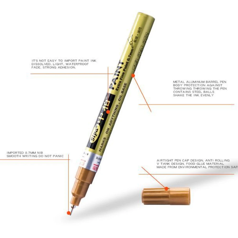 Водонепроницаемая автомобильная шина протектора металлическая краска Перманентная Краска Маркер масляный маркер сенсорная ручка уход за краской автомобильные аксессуары