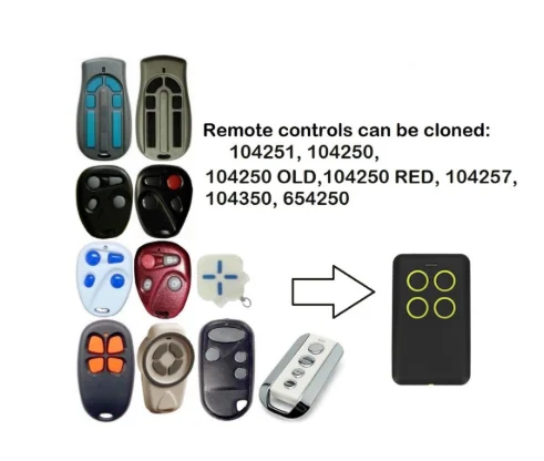 

Garage Door 433mhz Rolling code Remote Control Compatible AVIDSEN 104251 104250 104257 104350 280-868MHZ Garage Command Opener