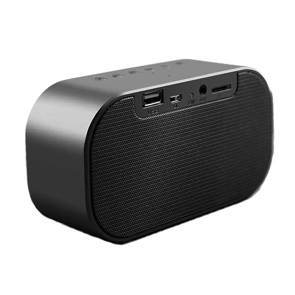 S2 Mirror Mini Bluetooth Speaker Wireless Stereo Aluminum Parlante Portable LCD FM Radio Alarm clock TF Line in Outdoor Speakers