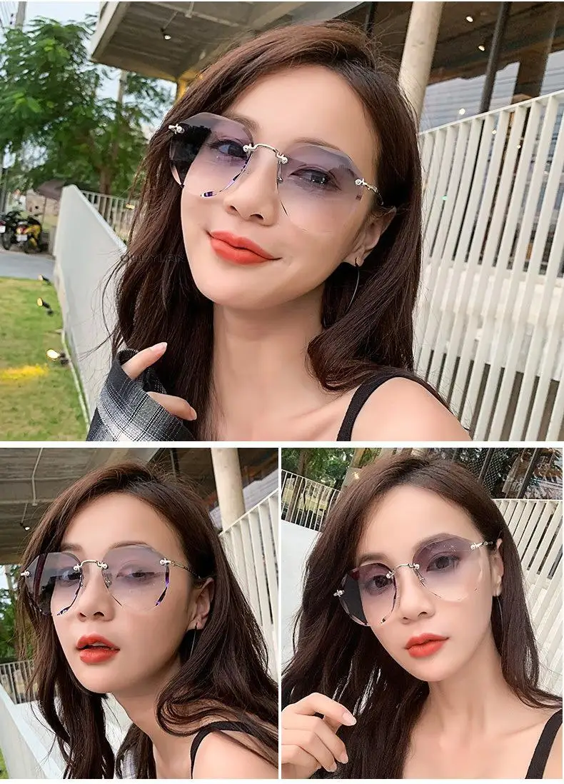 FREE SHIPPING Luxury Trimming Gradient Sunglasses JKP4373