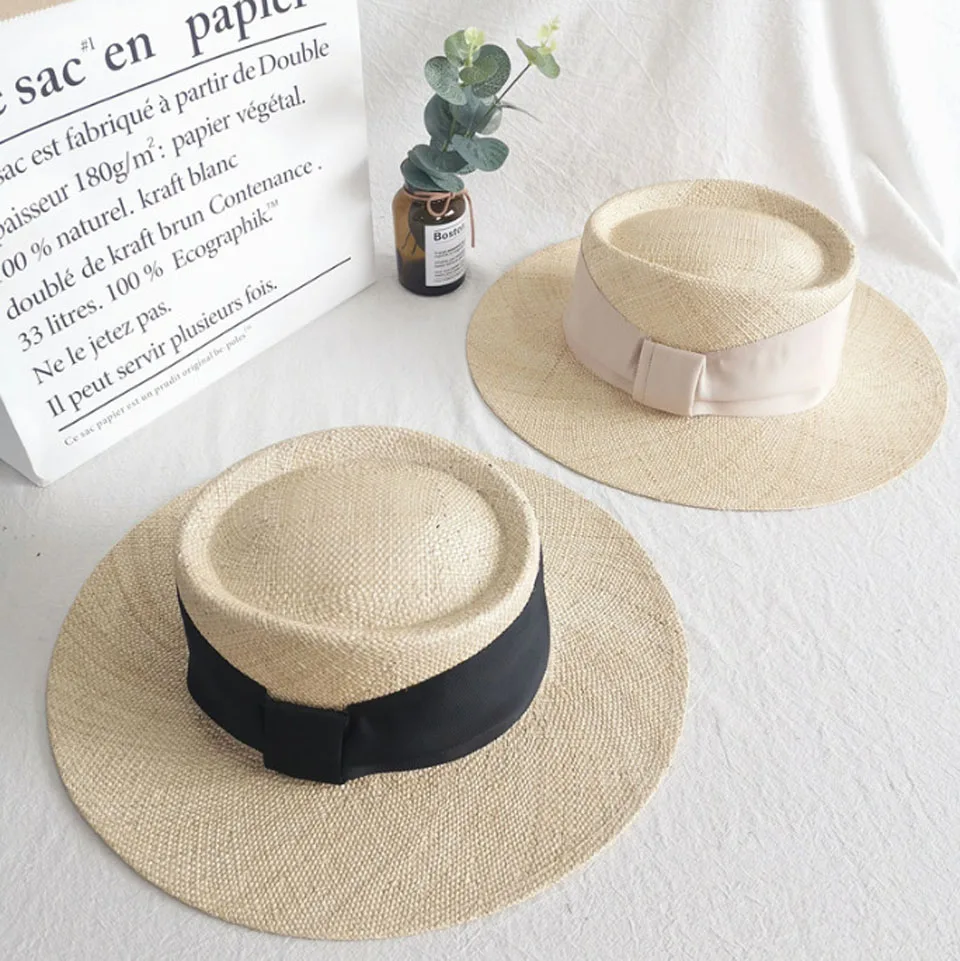 

Handmade Fedoras Panama Jazz Hat High Quality Treasure Straw Hat Women Summer Sun Hats Natural Straw Beach Hat Visor Cap