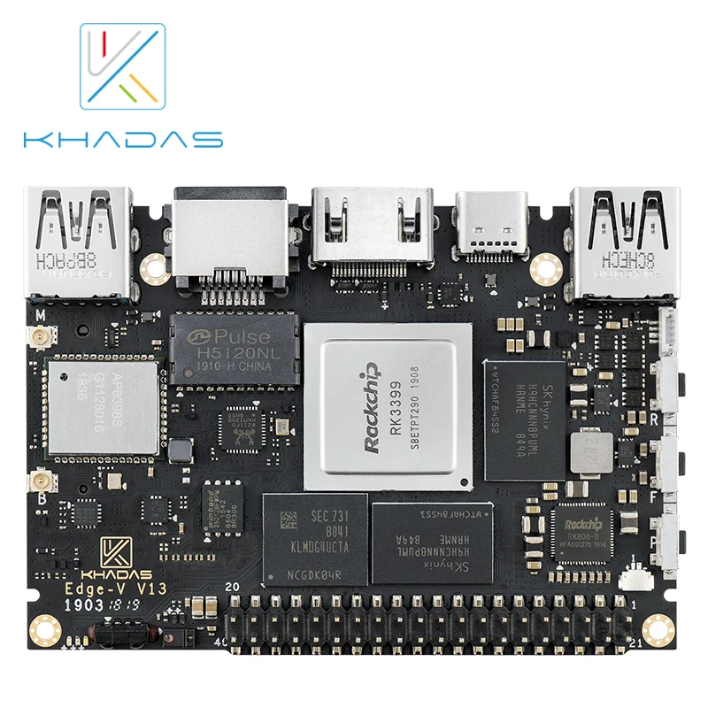  Free shipping Rockchip RK3399 Soc Multiple Operating systems khadas Edge v Pro Single Board Compute