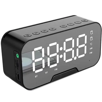 

Digital Alarm Clock ,Wireless Bluetooth Speakers Portable Alarm Clock with 5 Inch Stylish Mirror Digital Display Sleep Timer wit