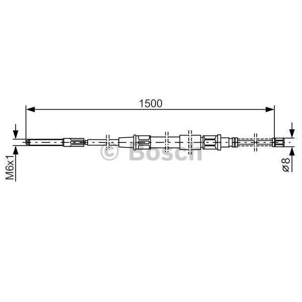 Трос ручника л.+п. VW Golf all 91-95 BOSCH 1 987 477 168