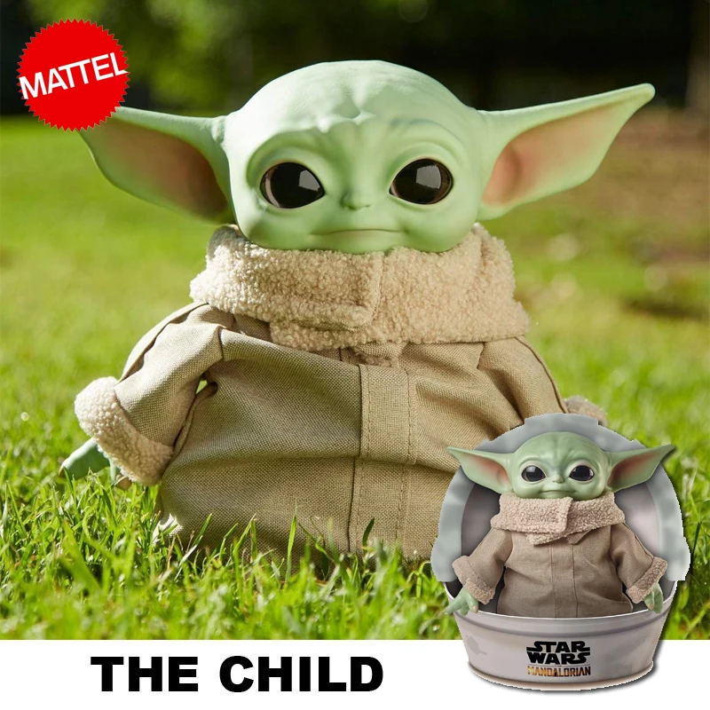 

11" Baby Yoda Star Wars Action Figure The Child Mandalorian Mattel Plush Toy for Children Yoda Baby Figuras Kids Birthday Gift