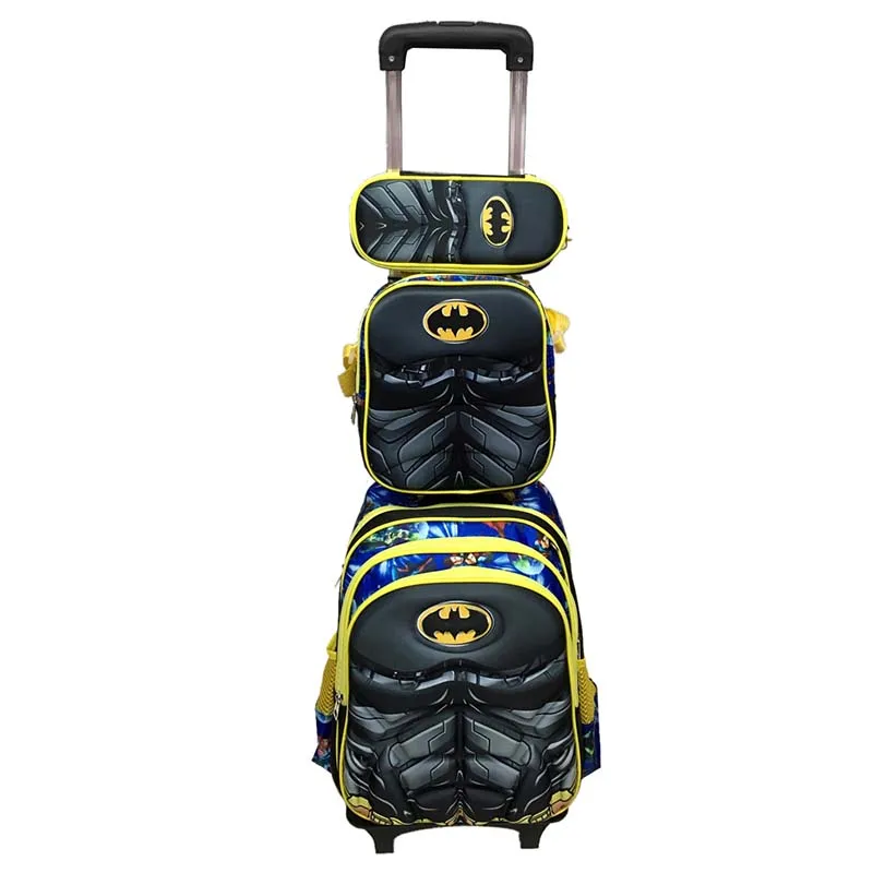 3D Детский рюкзак на колесиках, детский рюкзак на колесиках, сумка на колесиках для школы, рюкзак на колесиках, сумка для мальчика, школьная - Цвет: 6 wheel