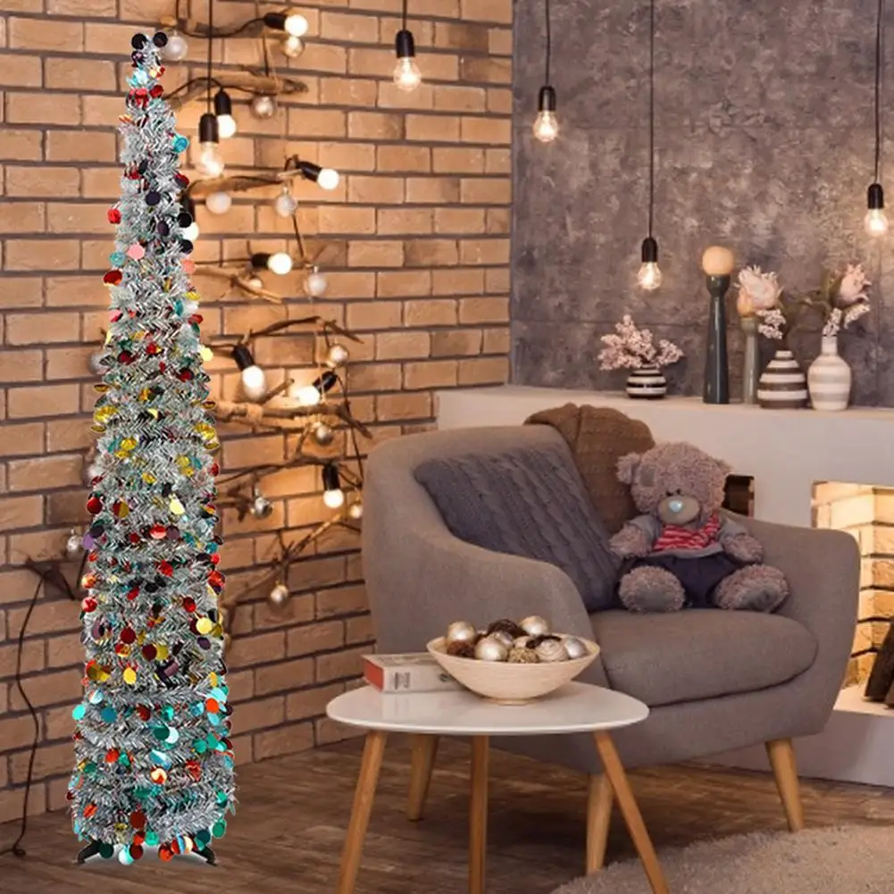 Foldable Christmas Tree Colored PVC Christmas Ornament For Home Decoration christmas decorations for home