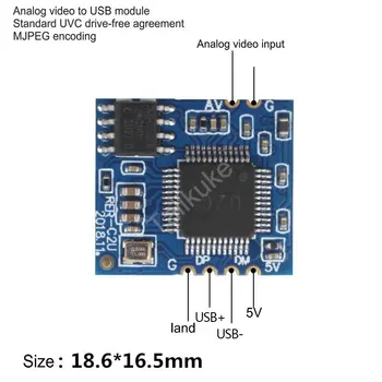 

Analog AV Video to Digital USB Camera Module CVBS to USB Chip UVC Drive-free Android Linux