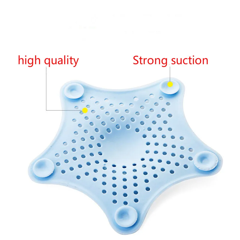 Кухонные аксессуары инструменты силиконовая раковина сливной волосы в ванной фильтр креативный Звездный канализационный Outfall сито для муки фильтр гаджеты