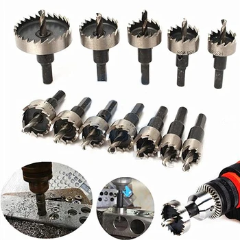 

13 Pcs/set HSS High Speed Steel Hole Drill Bit Stainless Steel Metal Reamer Sheet Metal Hole Reamer Manual Hole Tool 16mm-53mm