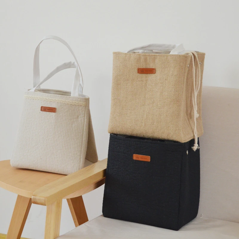 linen lunch bag