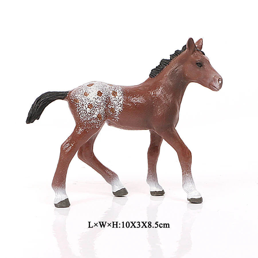 10 Животные на ферме, модели лошадей, Appaloosa, гарвардский ганновер, Clydesdale Quarter Arabian Horse, фигурки, цельная игрушка для детей - Цвет: 10