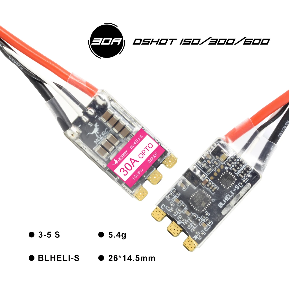26x14 5 мм HGLRC 30A 30AMP 3-5S BLHELIS 16 BB2 DSHOT600 бесщеточный ESC для RC FPV гоночного Фристайл дрона