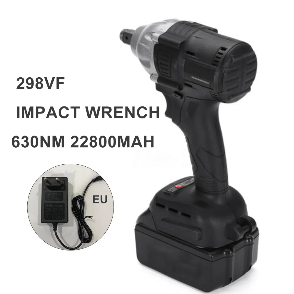 

22800mAh Electric Impact Wrench Set Cordless Woodworking With Battery LED Light Charger Reverse Motion Power Tools