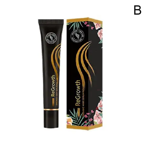 Organic Hair Serum Roller Set Biotin Hair Growth Serum Triple Roll-On Massager Hair Growth Essence for All Hair Types