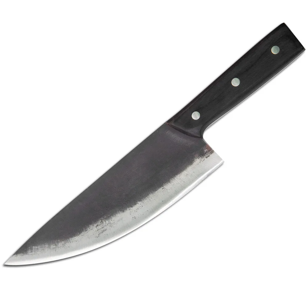SOWOLL ножи для мясника, шеф-повара, ручной работы, кованые мясорубки с полной ручкой, из высокоуглеродистой стали, кухонные ножи, инструмент для приготовления пищи - Цвет: 8 inch Chef Knife