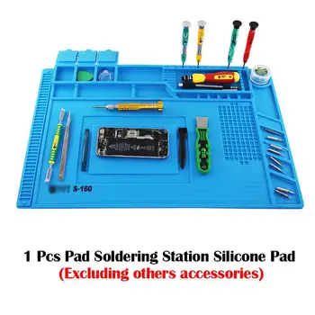 

Heat Insulation Silicone Pad Desk Mat Maintenance Platform For BGA Soldering Repair Station With Magnetic Section