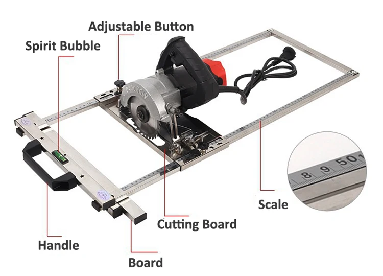 Electricity Circular Saw Trimmer Machine Edge Guide Positioning Cutting board tool Woodworking Router Circle Milling Groove