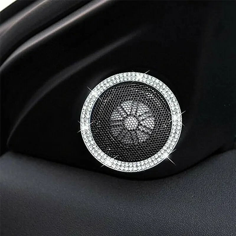 Комплект из 2 предметов, новые сделанные из цинкового сплава твитер Diamond Decorative кольцо для Range Rover Sport модели
